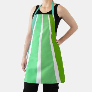 Delantal Simple Clásico Multi Raya Verde