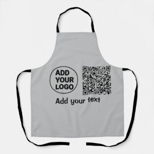Delantal Simple código qr minimal agregar logo escanear nom