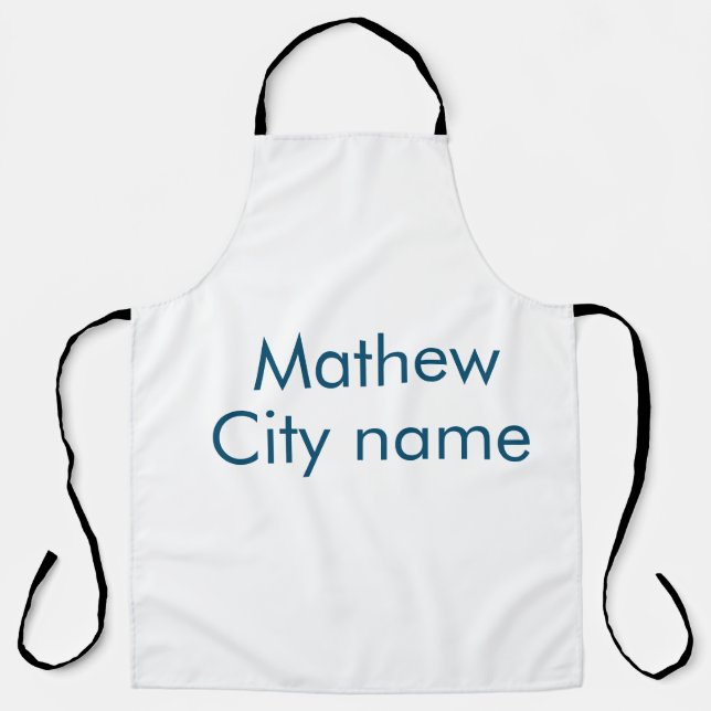 Delantal simple letra inicial monograma añada su nombre (Anverso)