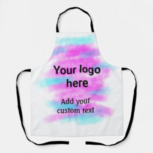 Delantal Simple red pi watercolor add your logo custom text