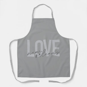 Delantal Simple, urbano, moderno diseño fresco Love New Orl