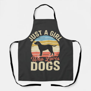 Delantal Simplemente una chica que ama a los perros amante