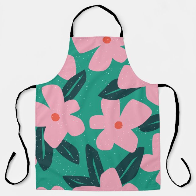 Delantal Simplicidad floral: belleza abstracta (Anverso)