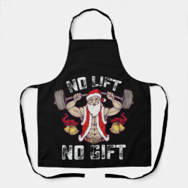 Delantal Sin elevador sin regalo Santa Gym Fitness Christma