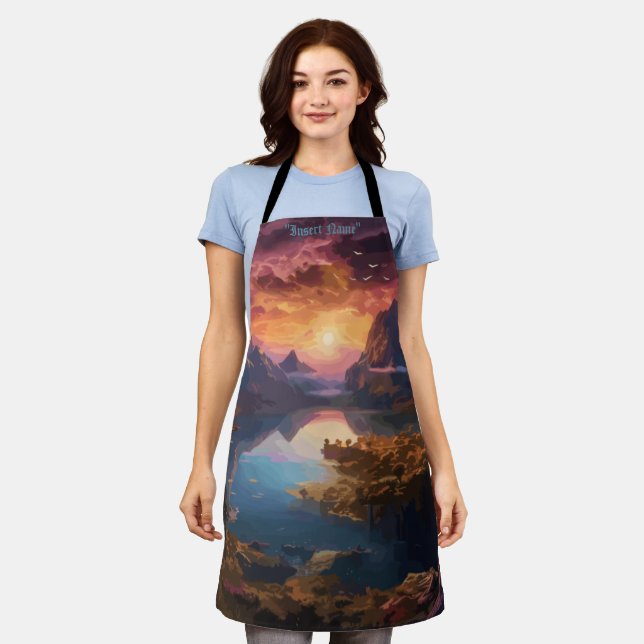 Delantal Sinfonía de montaña: Una mezcla armoniosa de color (Gastado)