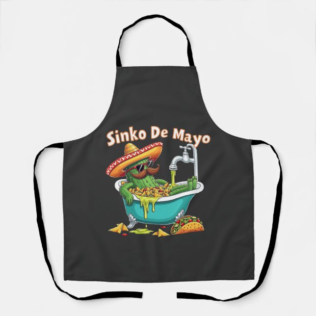 Delantal Sinko de Mayo"Funny Cinco de Mayo Cactus (Anverso)