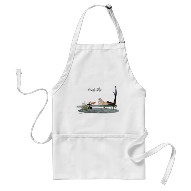 Delantal Sirena En Bote Dock Adulto Pocket Apron (Frente)