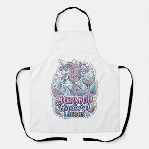 Delantal Sirena Unicornio Laguna Unicornio Diseño Gráfico Z