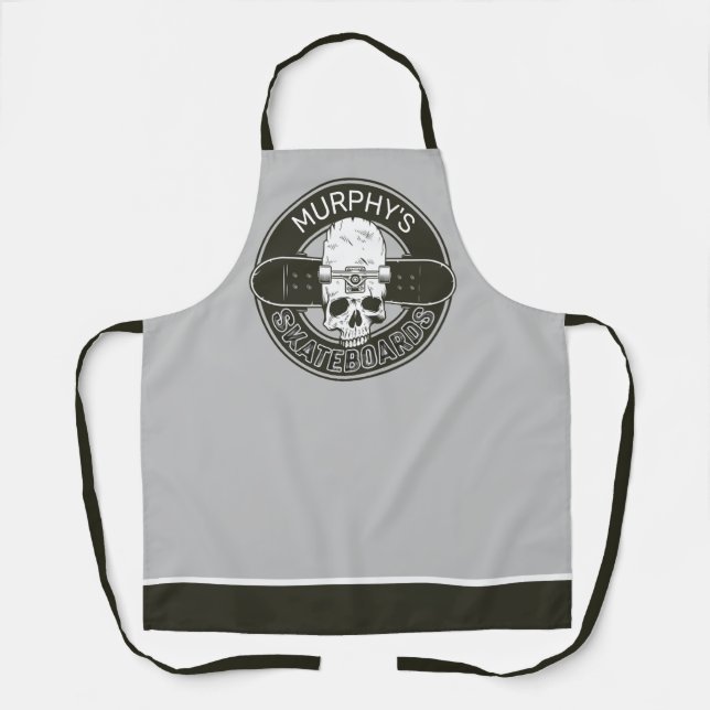 Delantal Skateboarding Skateboarding Personalizada (Anverso)