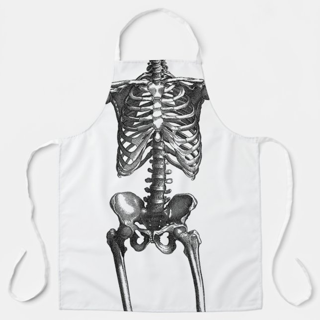 Delantal Skeleton Apron "No hay huesos en eso" (Anverso)