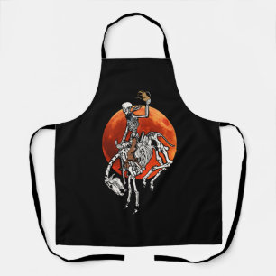 Delantal Skeleton Cowboy Montando Caballo Halloween Rider C