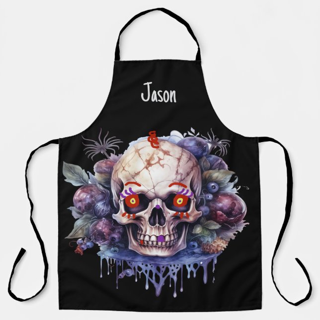 Delantal Skeleton Halloween Apron (Anverso)