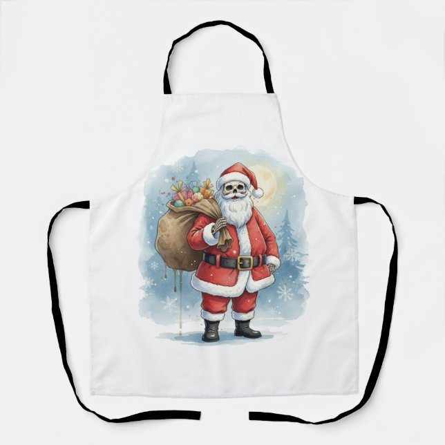 Delantal Skeleton Santa Claus (Anverso)
