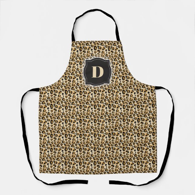 Delantal Sketch Classic Leopard Pattern con monograma Perso (Anverso)