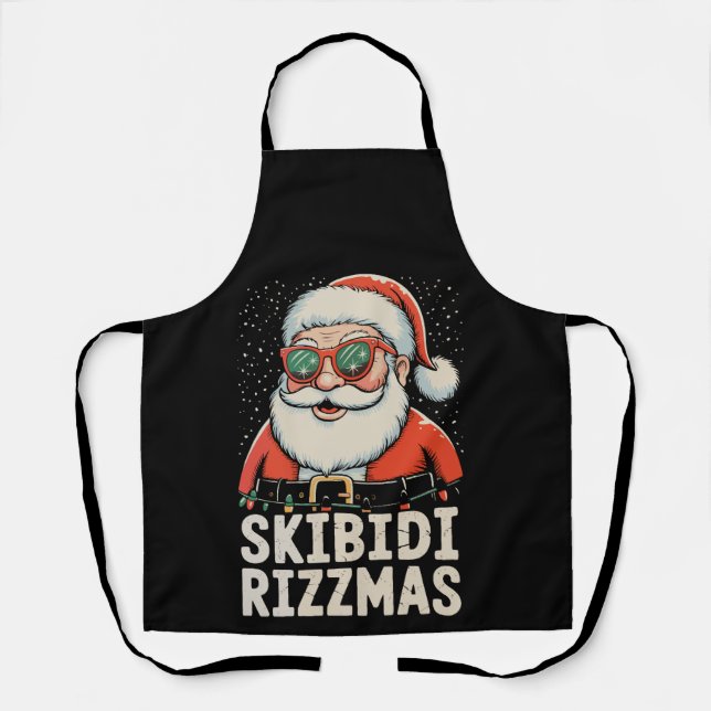 Delantal Skibidi Rizzmas Santa Rizz Navidades Navidad (Anverso)