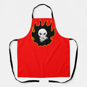 Delantal Skull Money Death Red Yellow Black White Fire