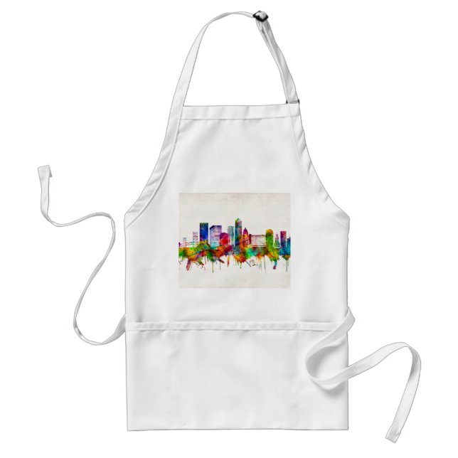 Delantal Skyline de Jacksonville Florida (Frente)