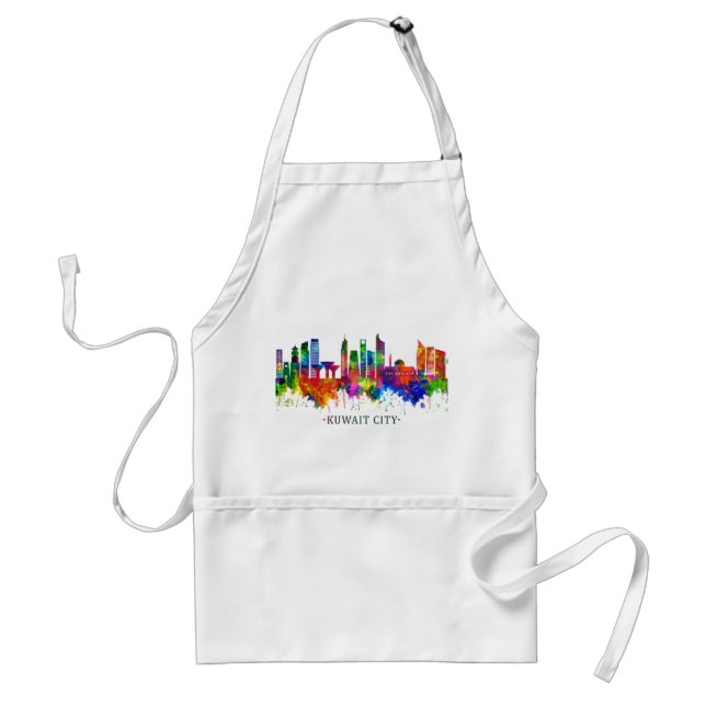 Delantal Skyline de Kuwait (Frente)