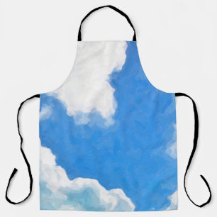 Delantal Skysky, pintura, escena, primavera, azul, arte, fi
