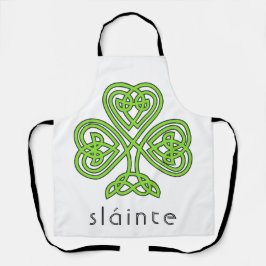 Delantal Slainte Celtic Shamrock Green St.