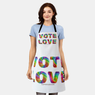 Delantal SlipperyJoe voto amor igualdad pelaje de colores d
