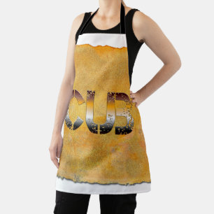 Delantal SlipperyJoe's cub word naranja-tonos marrones pro
