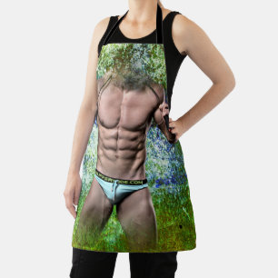 Delantal SlipperyJoe's hombre adulto muy musculoso sin cami