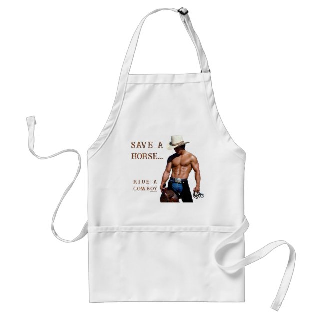 Delantal SlipperyJoe's save horse montar paja cowboy gorra  (Frente)