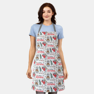 Delantal Slo Ho Ho Feliz Navidad Perezoso Chef Divertido Na
