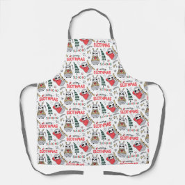 Delantal Slo Ho Ho Merry Slothmas Navidades divertidos Chef