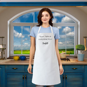 Delantal Slogan de escritura blanca del chef privado