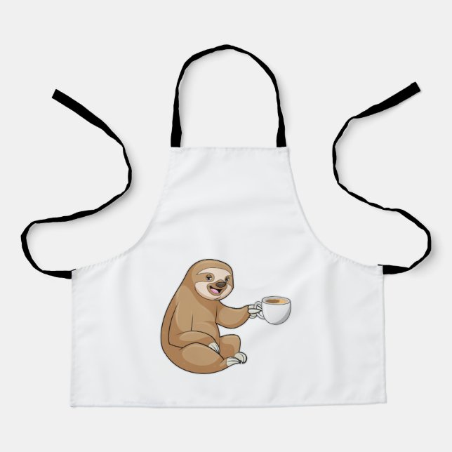 Delantal Sloth with Cup (Anverso)