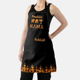 Delantal SMOKIN' CALIENTE MAMA Barbeque Smoker Personalizad