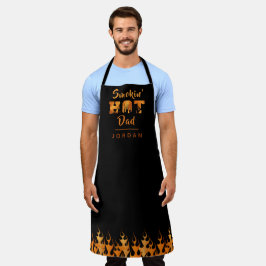 Delantal SMOKIN HOT DAD Flama Apron personalizado