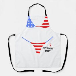 Delantal Smokin’ Hot Patriotic Apron – Red, White & Blue