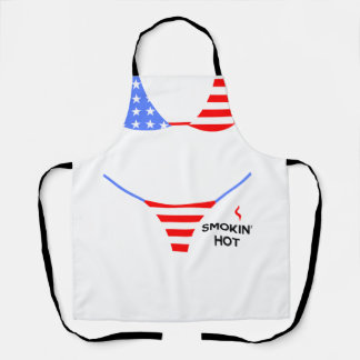 Delantal Smokin’ Hot Patriotic Apron – Red, White & Blue