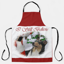 Delantal Smooth Collie se reúne con los Navidades de Santa