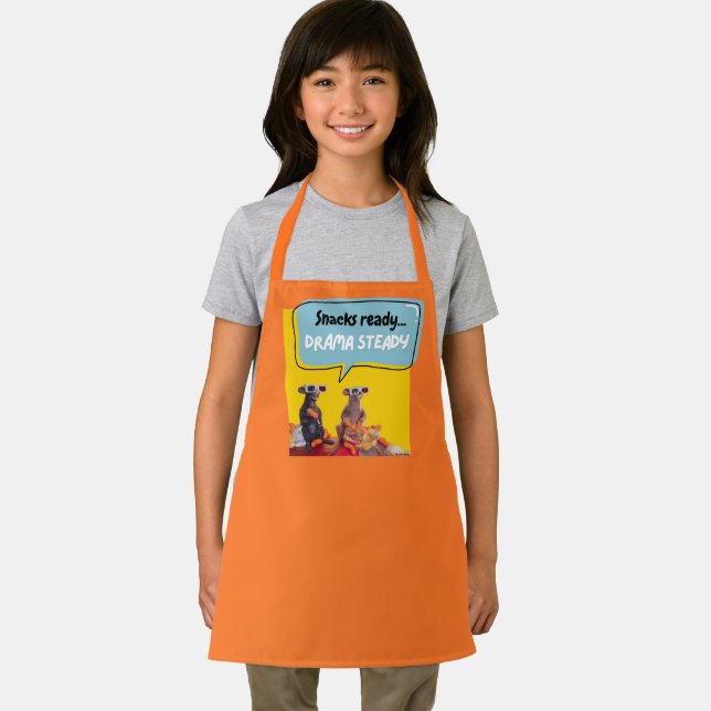 Delantal Snacks Listos, Drama Steady (in situ)