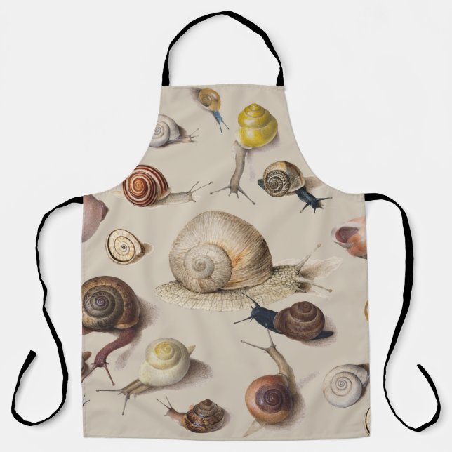 Delantal Snail Garden Mascota Gastropod Slug Caracoles botá (Anverso)