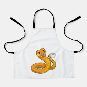 Delantal Snake con copa de café