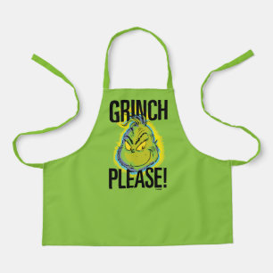 Delantal Snarky Grinch   Grinch divertida, por favor, cita
