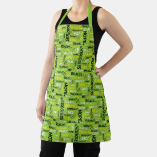 Delantal Snarky Grinch   Modelo de frase rápida 2