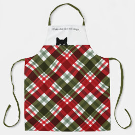 Delantal Sneaky Cat Royal Stewart Tartan Plaid