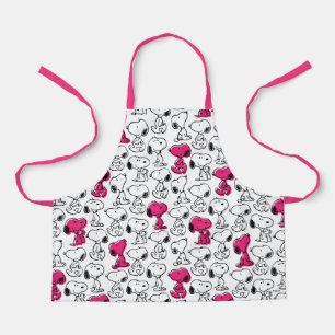 Delantal Snoopy Black & Magenta Pattern