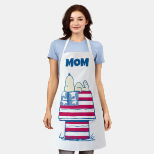Delantal Snoopy on the 4 of July Dog House Añadir su nomb