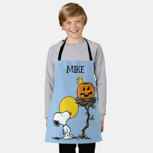 Delantal Snoopy & Woodstock Nest con Jack O' Lantern