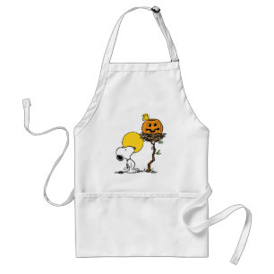 Delantal Snoopy & Woodstock Nest con Jack O' Lantern