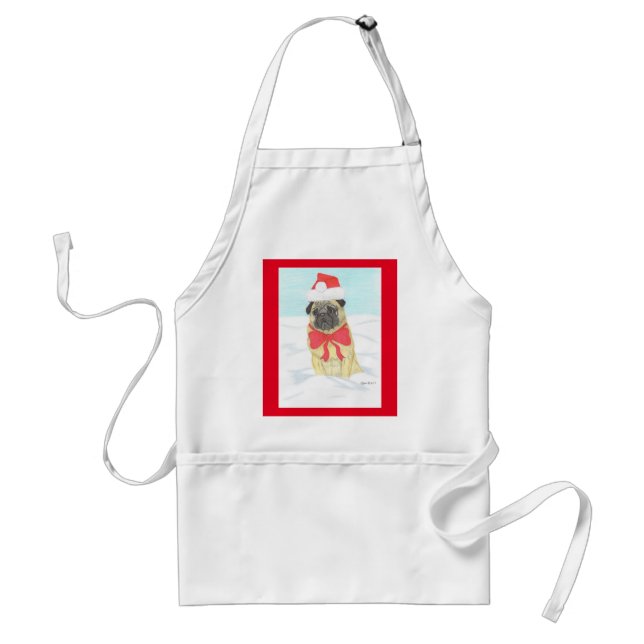 Delantal Snow Pug Apron (Frente)