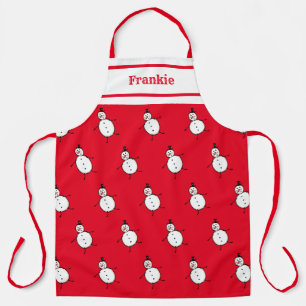 Delantal Snowman Apron, Navidades personalizados