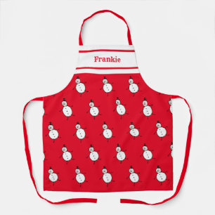 Delantal Snowman Apron, Navidades personalizados